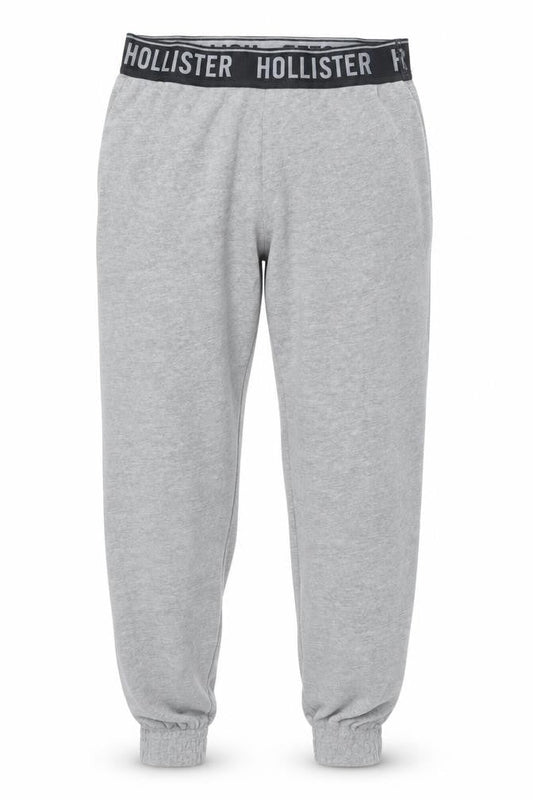 Hollister Men’s Grey XS Jogger Trousers Elastic Waist Fleece Activewear