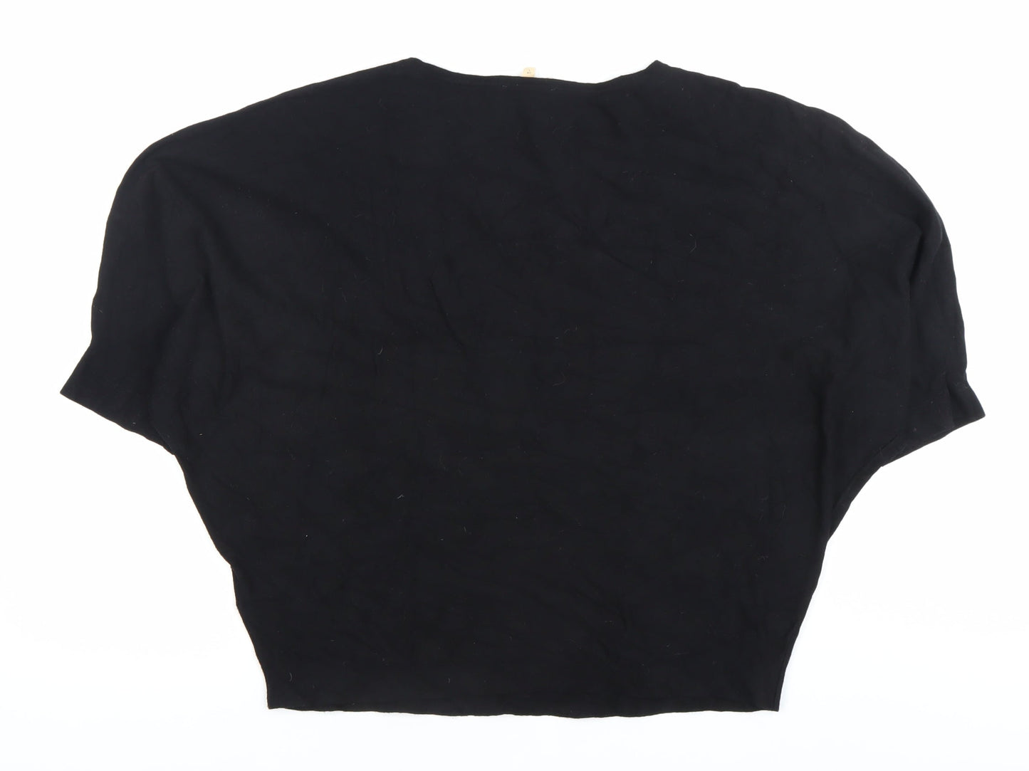 Phase Eight Women’s Black L Boat Neck Lightweight Blouse 3/4 Sleeve