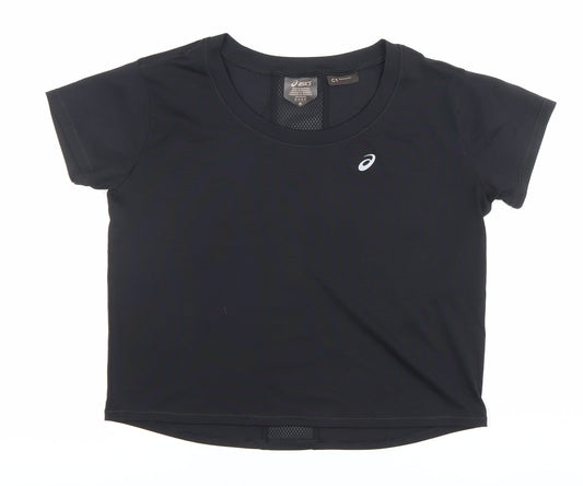Asics Women’s Black M Athletic Fit Crew Neck Running T-Shirt