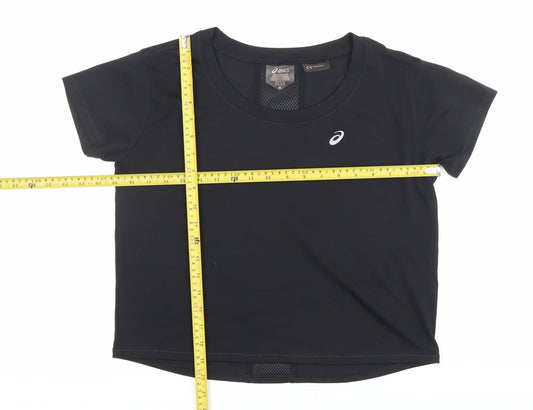 Asics Women’s Black M Athletic Fit Crew Neck Running T-Shirt