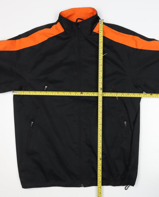 Nike Men’s Black Orange 2XL Track Jacket Clima-Fit Sports Mid-Length