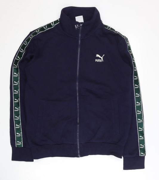 Puma Men's Blue L Track Jacket Full Zip Sportswear