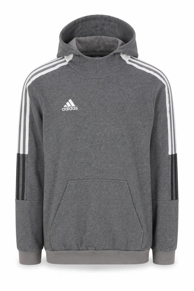 Mens UK M Regular adidas Grey Pullover Hoodie