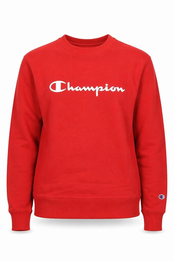 Womens UK S Regular Champion Red Pullover Sweatshirt