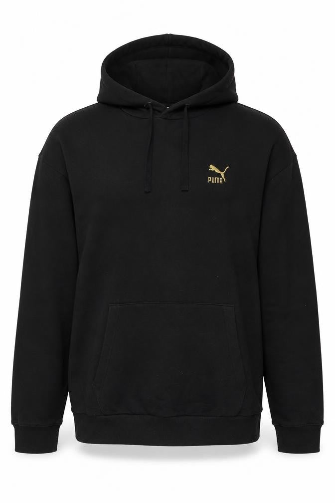 Mens UK M Regular PUMA Black Pullover Hoodie