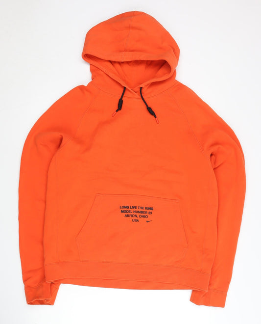 Nike Men's Orange XL Pullover Hoodie Basketball Graphic Print
