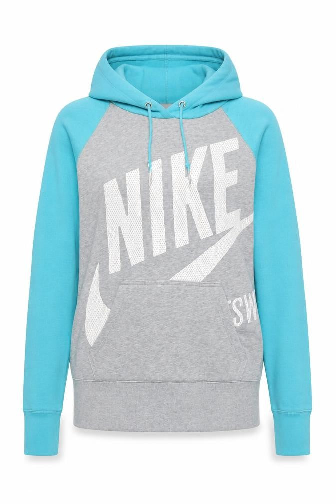 Womens UK M Regular Nike Grey Pullover Hoodie