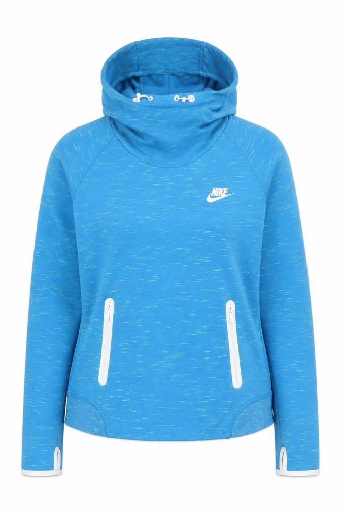 Womens UK XL Regular Nike Blue Pullover Hoodie