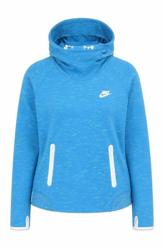 Womens UK XL Regular Nike Blue Pullover Hoodie