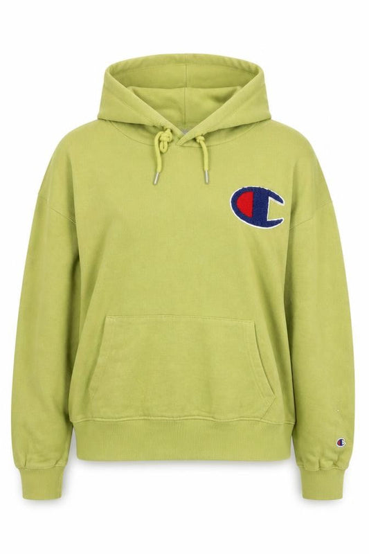 Womens UK L Regular Champion Green Pullover Hoodie