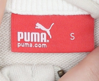 Puma Men’s Beige Track Jacket S Full Zip Stand Collar Sportswear