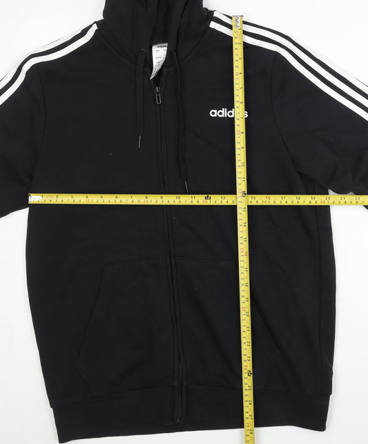 Adidas Men’s Black Full Zip Hoodie Size L Sports Jersey