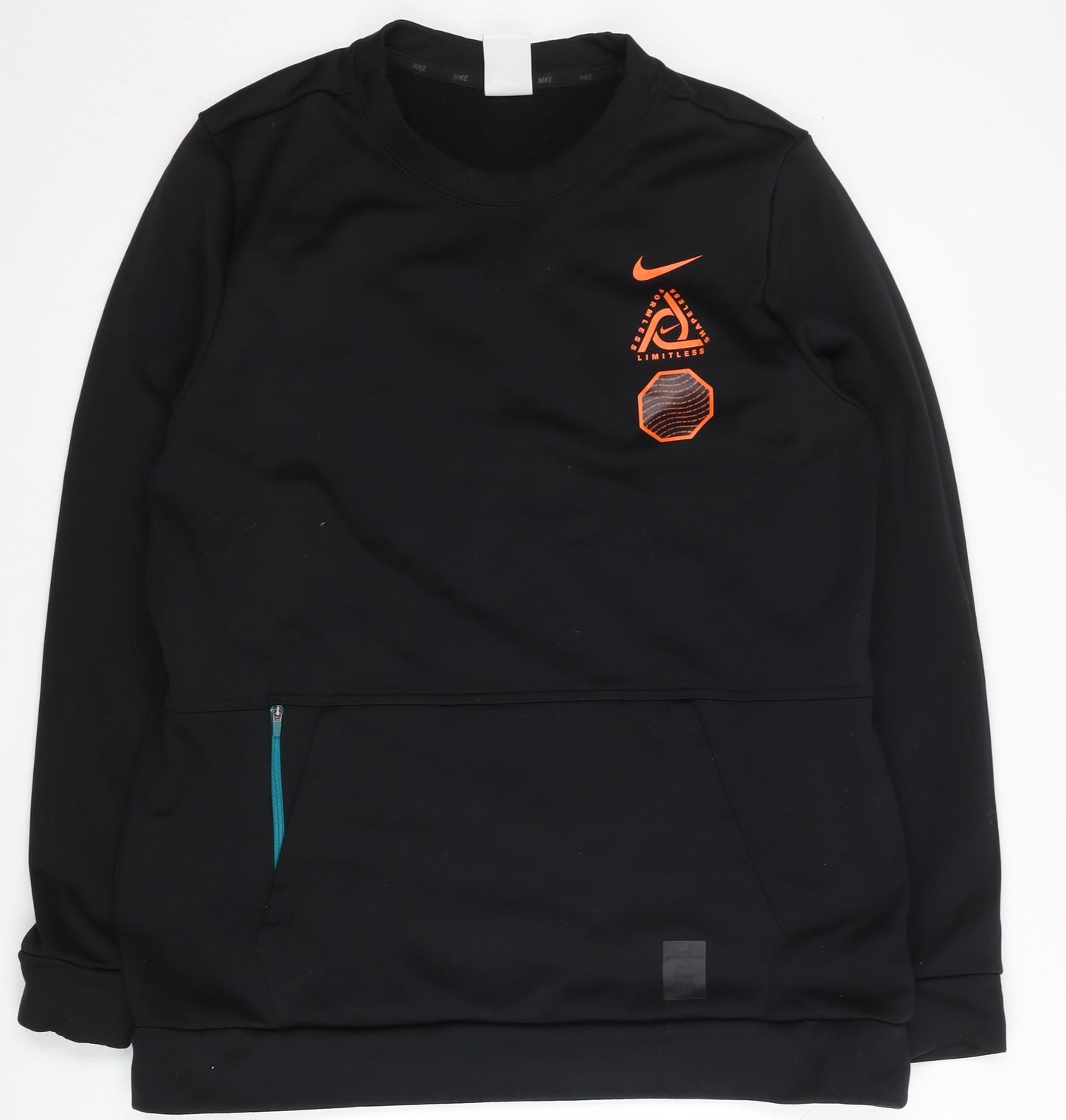 Nike Men’s Black Therma-Fit Pullover Sweatshirt 2XL Graphic Sportswear