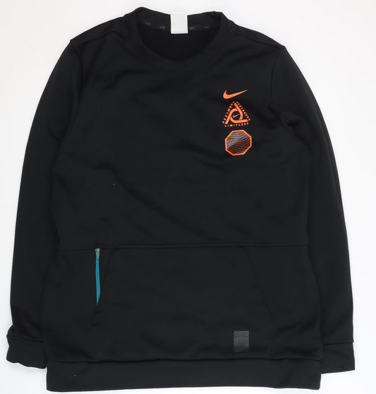 Nike Men’s Black Therma-Fit Pullover Sweatshirt 2XL Graphic Sportswear