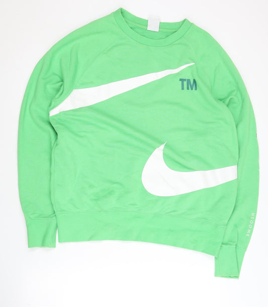 Nike Men's Green XL Graphic Logo Pullover Sweatshirt Jersey