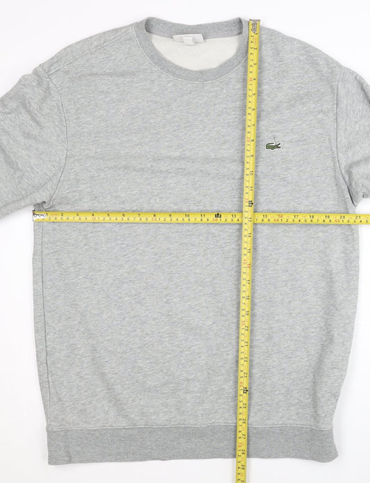 Lacoste Men’s Grey XL Regular Fit Crew Neck Sweatshirt