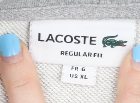 Lacoste Men’s Grey XL Regular Fit Crew Neck Sweatshirt
