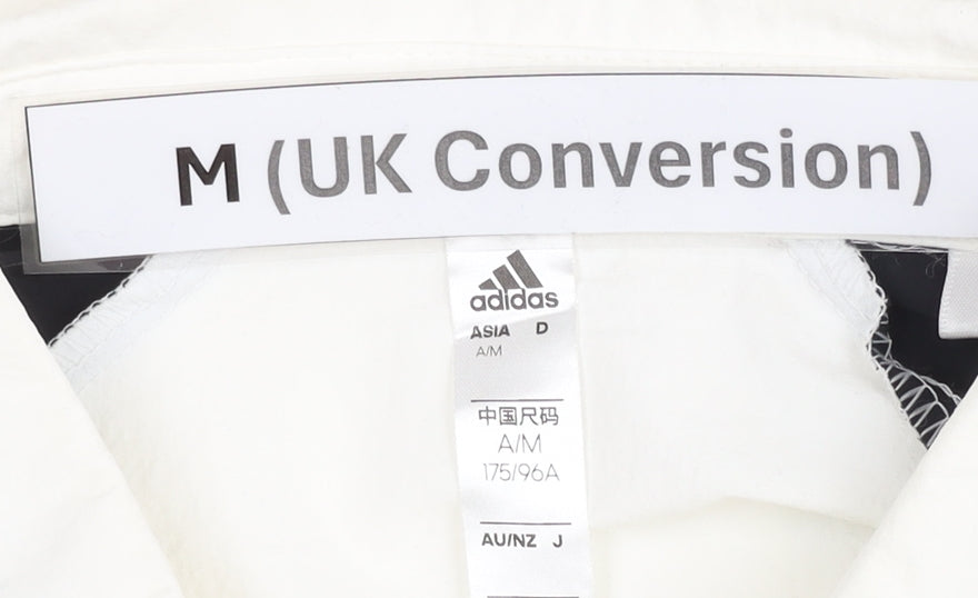Adidas Men's White Black Lightweight Jacket M Regular Fit