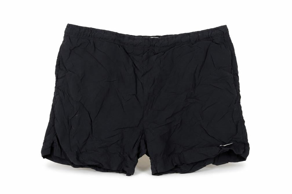 Front view of Nike Men's Black Small Swim Shorts Elastic Waist Quick Dry Mesh Lining
