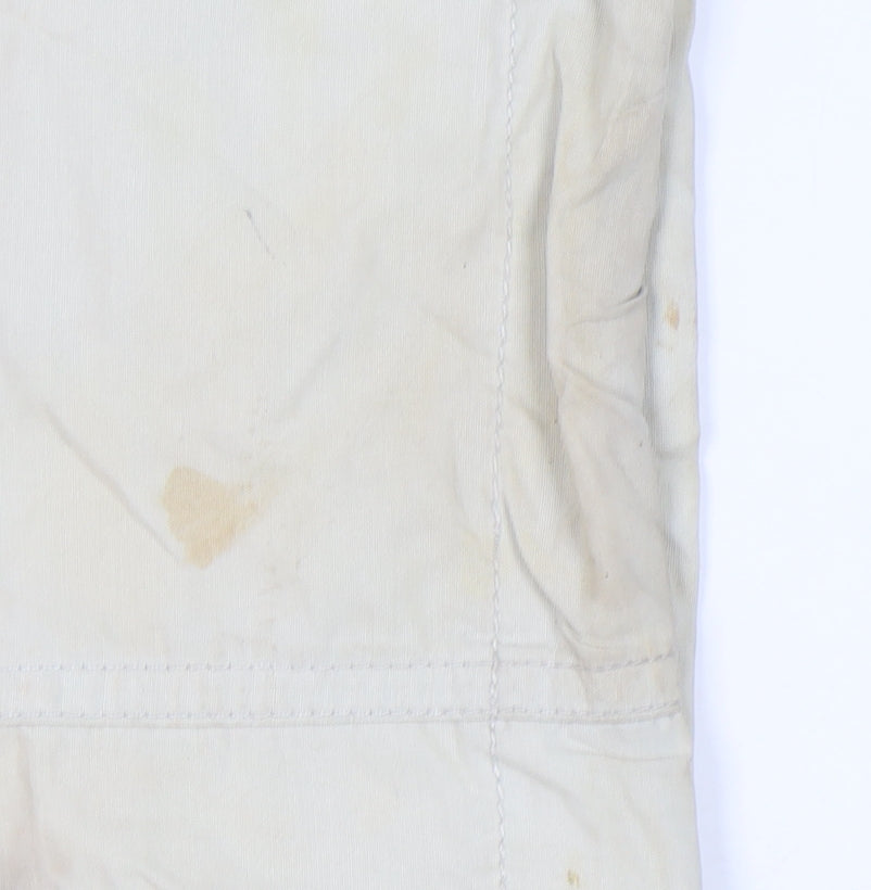 Columbia Mens Beige Cargo Trousers L 36W 31L Elastic Waist Travel