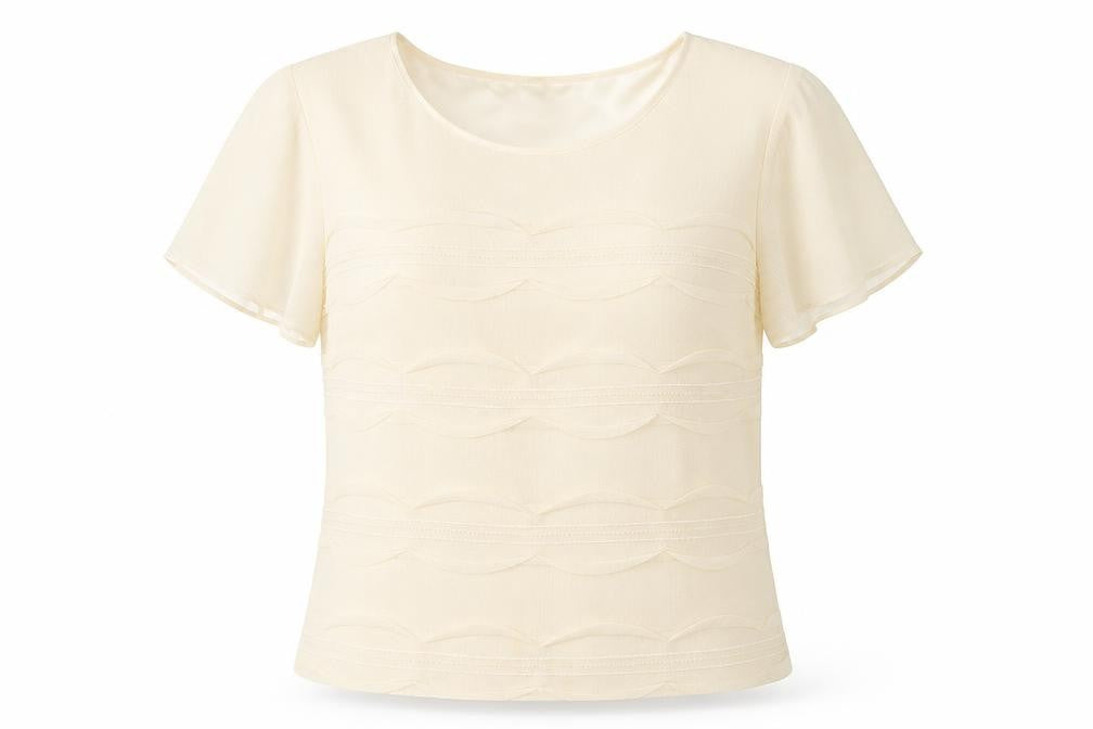 Womens UK Size 10 Jacques Vert Ivory Polyester Blouse