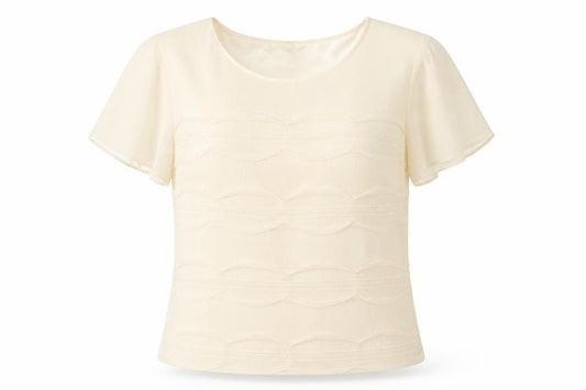 Womens UK Size 10 Jacques Vert Ivory Polyester Blouse