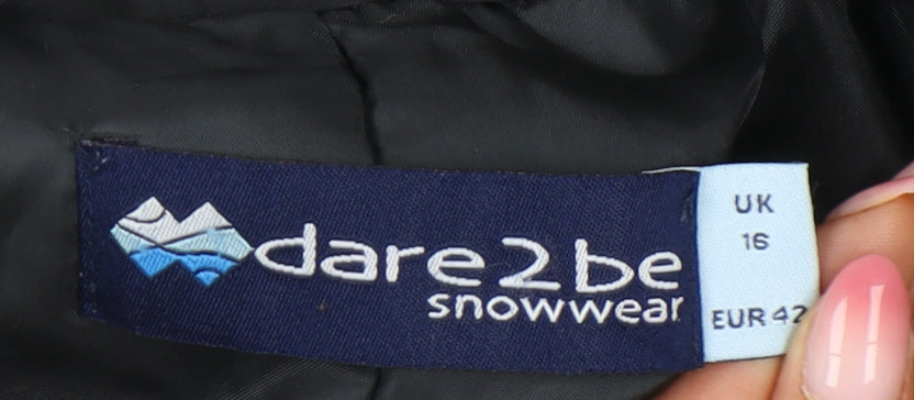 Dare 2b Womens Black 16 Ski Snow Pants Waterproof Insulated Winter Trousers