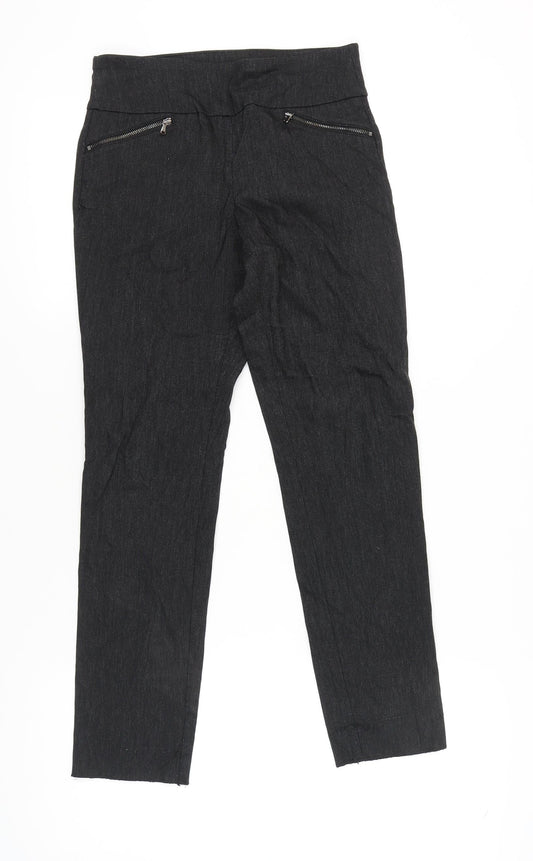 Van Heusen Women’s Black XS Leggings with Zip Accents Stretch Casual