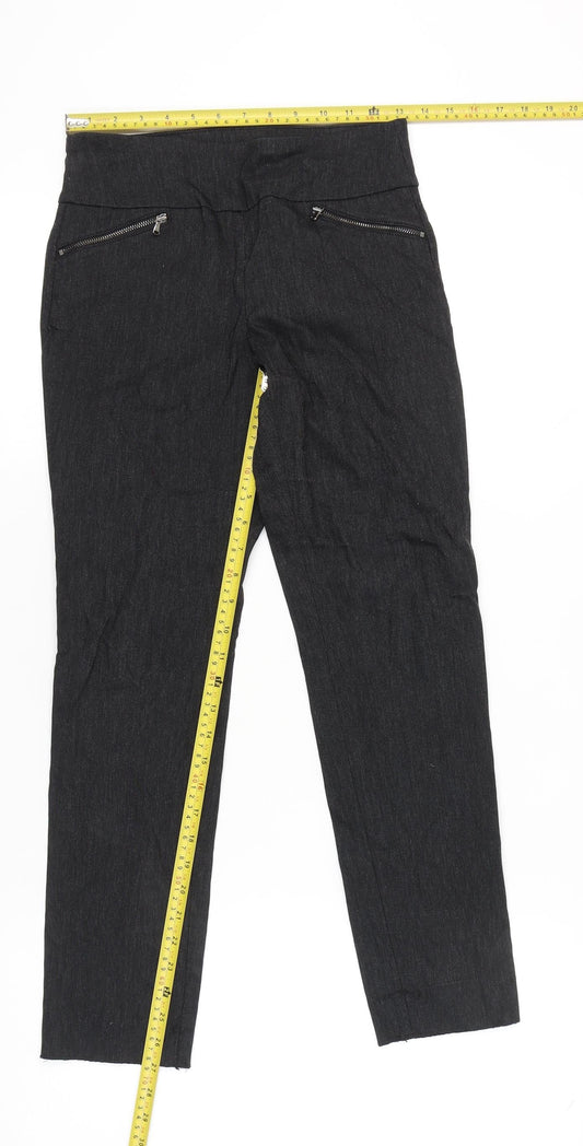 Van Heusen Women’s Black XS Leggings with Zip Accents Stretch Casual