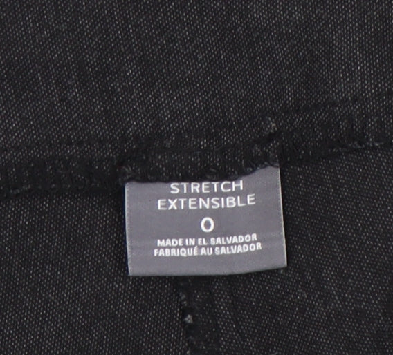 Van Heusen Women’s Black XS Leggings with Zip Accents Stretch Casual