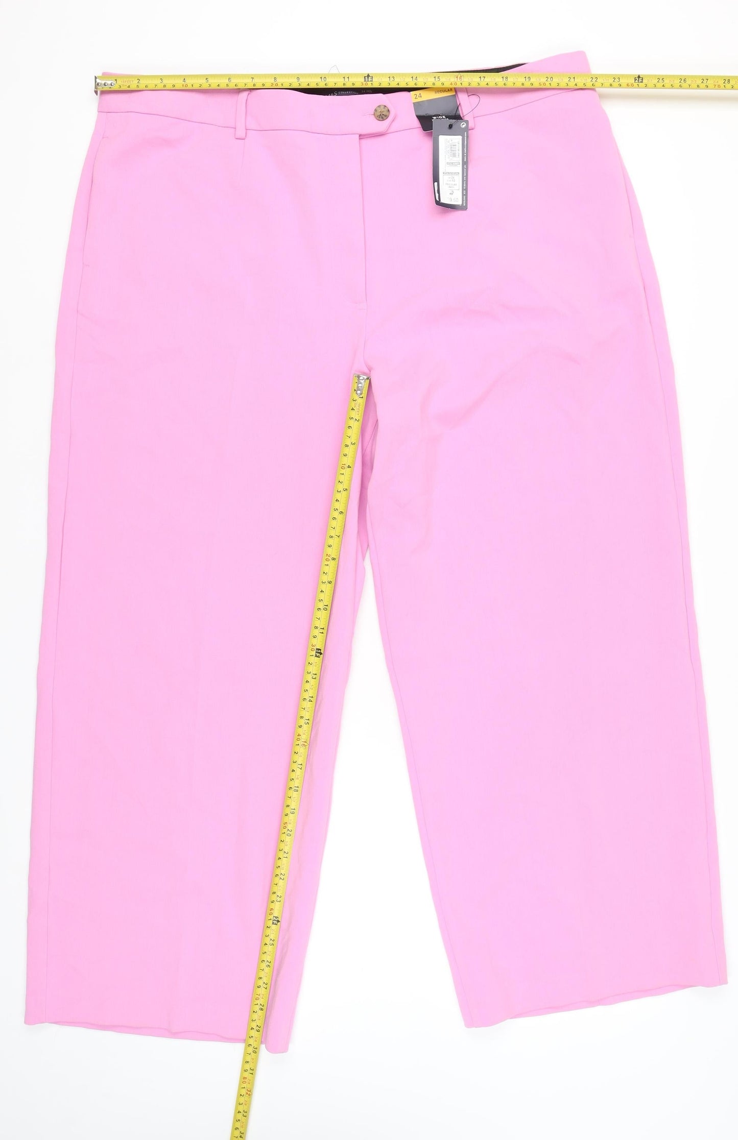 Marks and Spencer Women’s Pink Size 24 Straight Leg Trousers