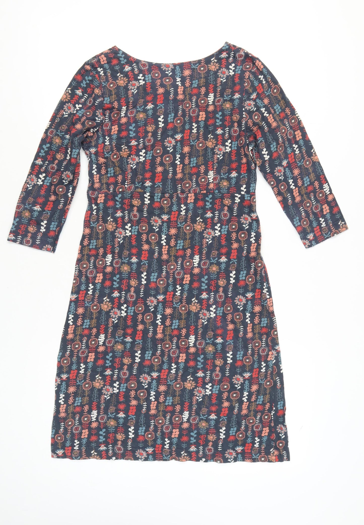 Weird Fish Women's Multicoloured Floral Shift Dress Size 10