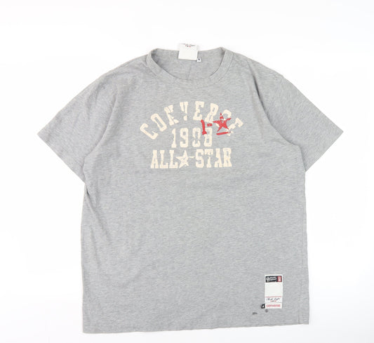 Converse Men's Grey M Graphic Print Sports T-Shirt