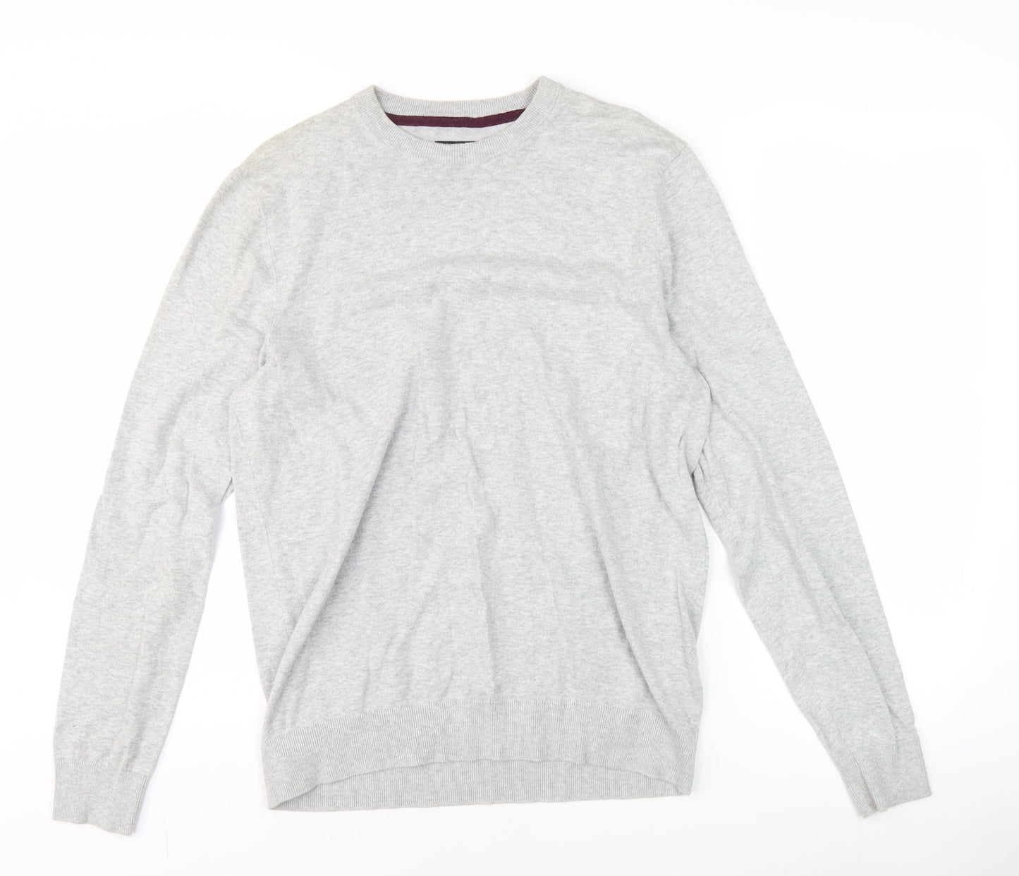 Burton Menswear London Men's Grey M Pullover Crew Neck Jumper