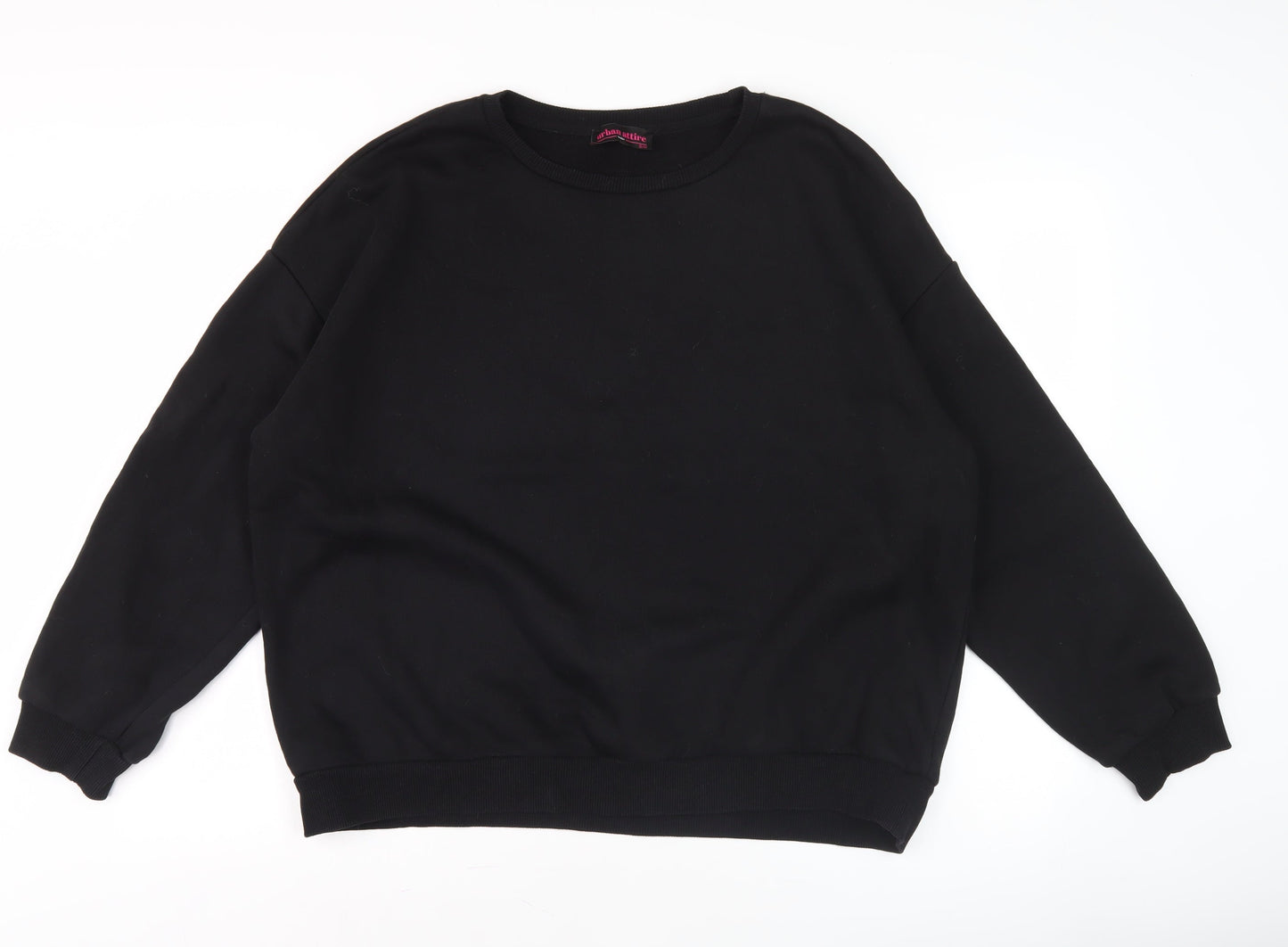 Urban Attire Women’s Black S Pullover Sweatshirt Graphic Quote