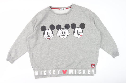Disney Women’s Grey Mickey Mouse Graphic Sweatshirt UK 18/20