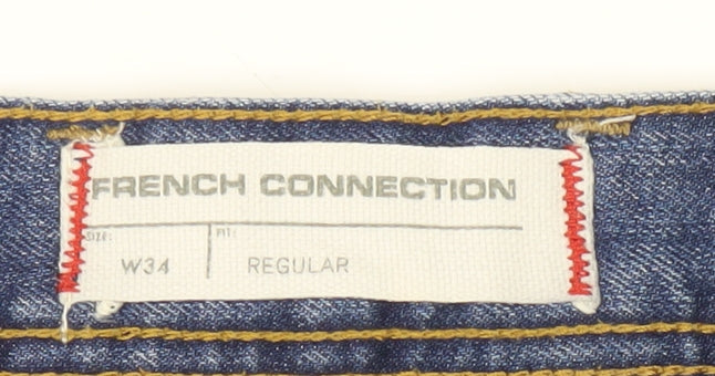 French Connection Men's Blue Denim Bermuda Shorts Size 34 Regular