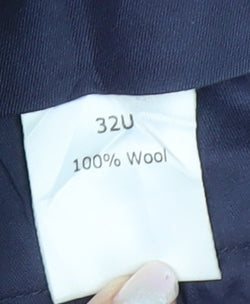 Charles Tyrwhitt Men's Blue Wool Slim Fit Dress Pants 32U Formal