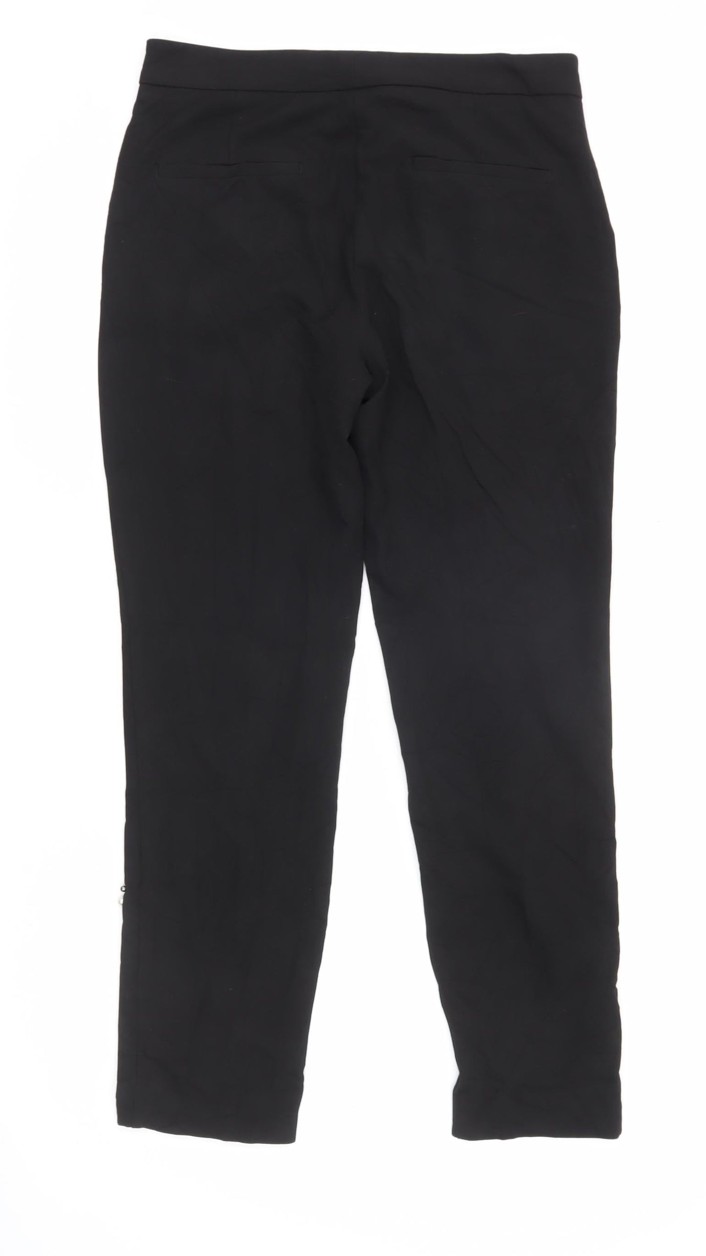 Zara Basic Women’s Black XS Skinny Trousers Beaded Ankle Autumn Winter