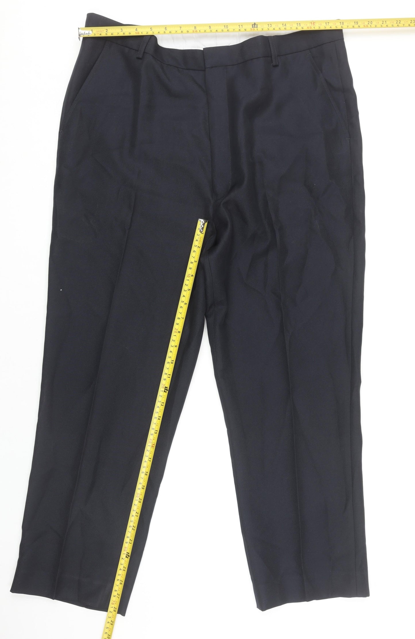 Chums Men’s Black Dress Pants Trousers 38W 29L Flat Front Straight Leg