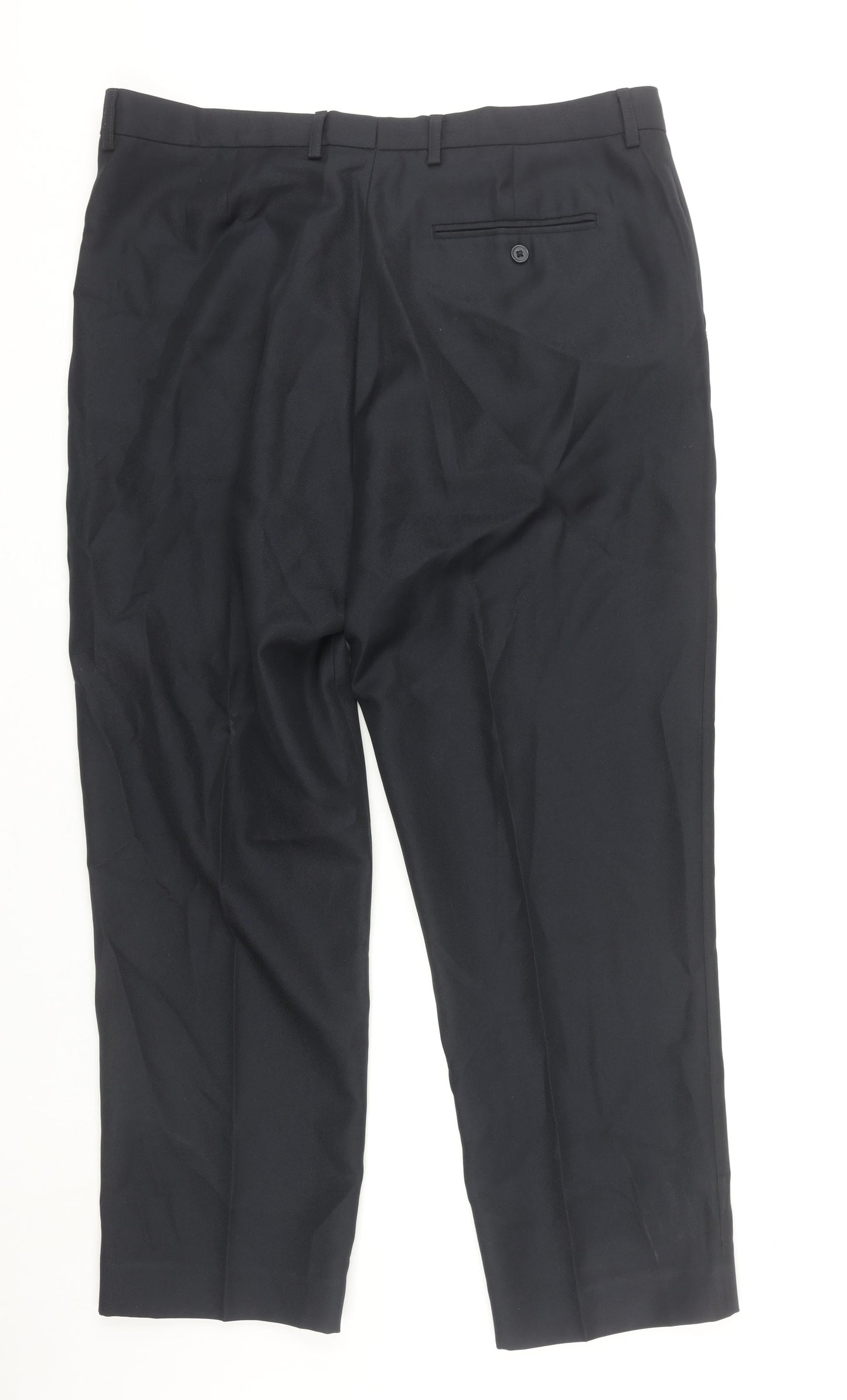 Chums Men’s Black Dress Pants Trousers 38W 29L Flat Front Straight Leg