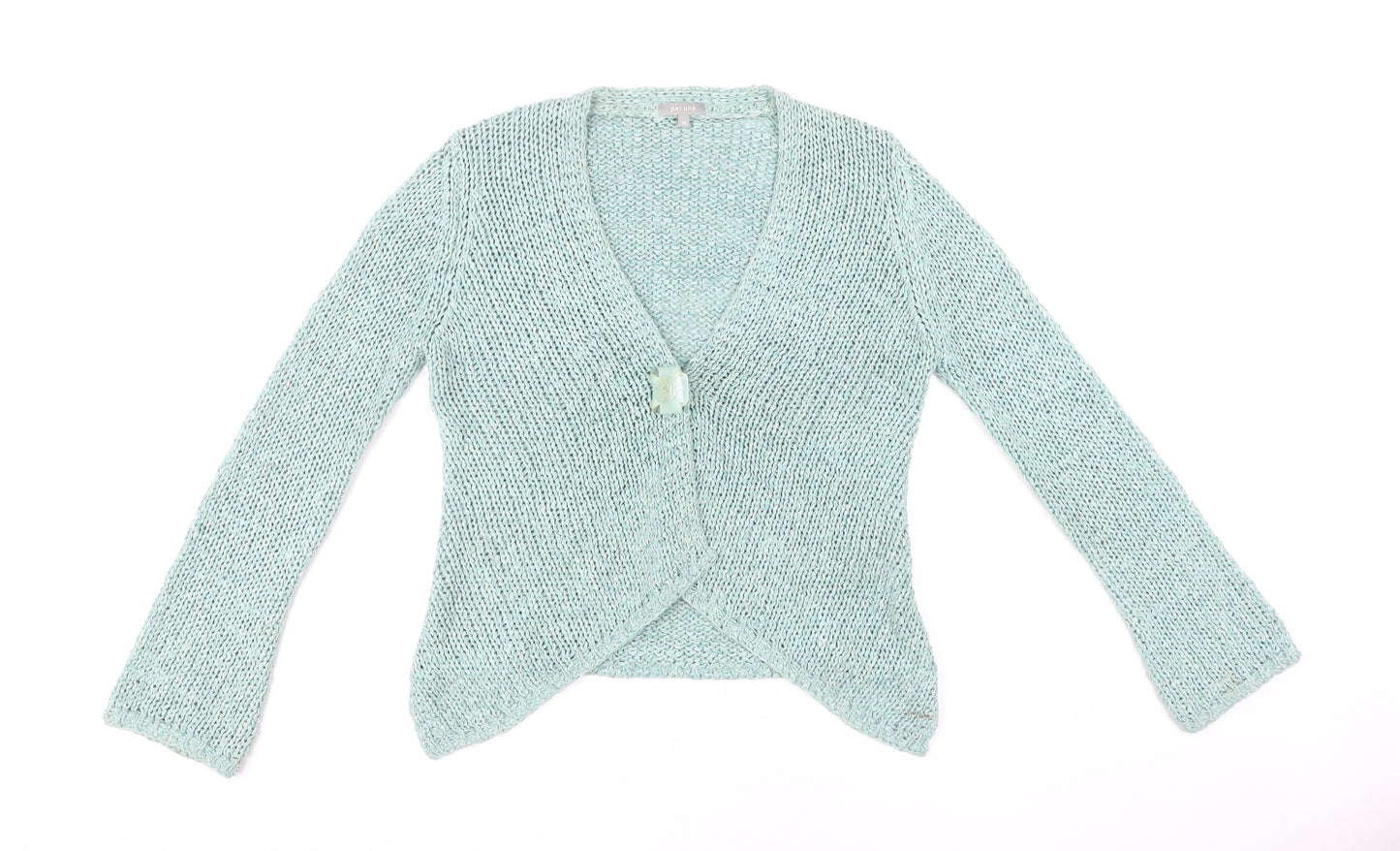 Marks and Spencer Women’s Blue Open-Knit Cardigan Size M V-Neck