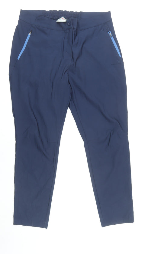 Peter Storm Womens Blue Size 18 Straight Leg Elastic Waist Trousers