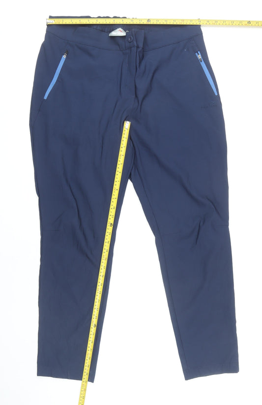 Peter Storm Womens Blue Size 18 Straight Leg Elastic Waist Trousers