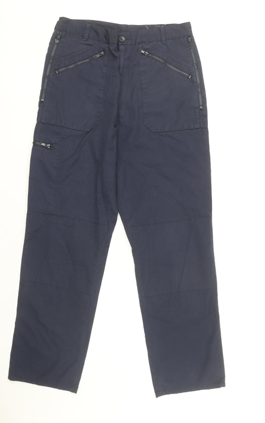 Regatta Mens Blue Cargo Trousers 34W 33L Straight Leg Outdoor Workwear