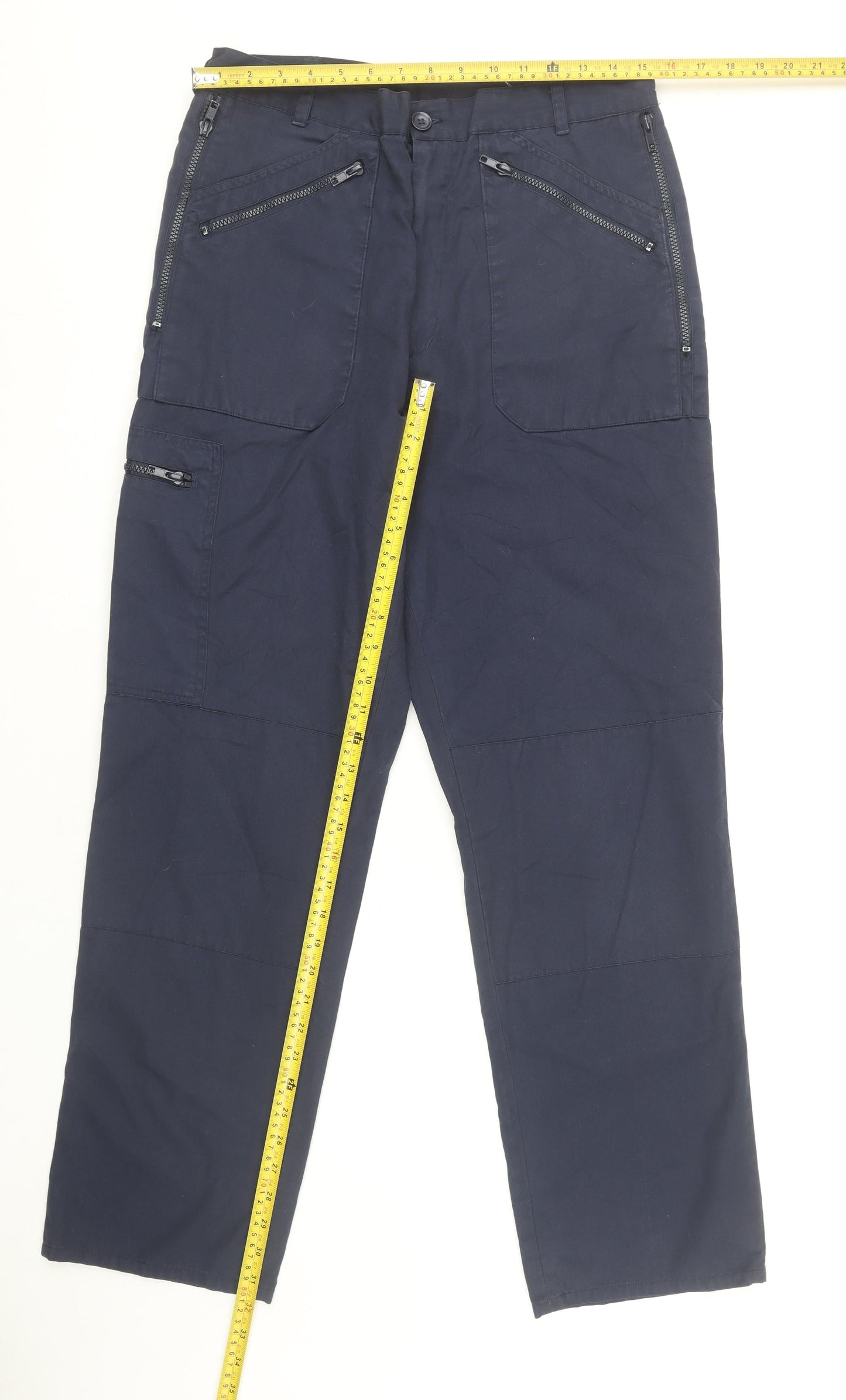 Regatta Mens Blue Cargo Trousers 34W 33L Straight Leg Outdoor Workwear
