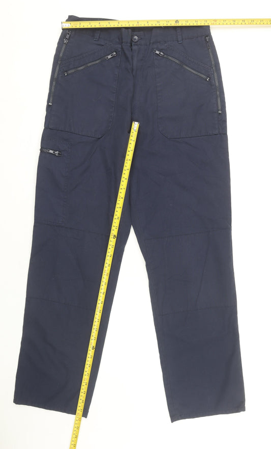 Regatta Mens Blue Cargo Trousers 34W 33L Straight Leg Outdoor Workwear