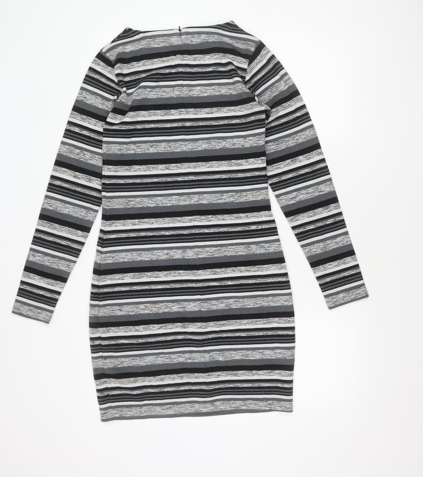 Superdry Women’s Multicoloured Stripe Bodycon Dress Size 14 Knee Length