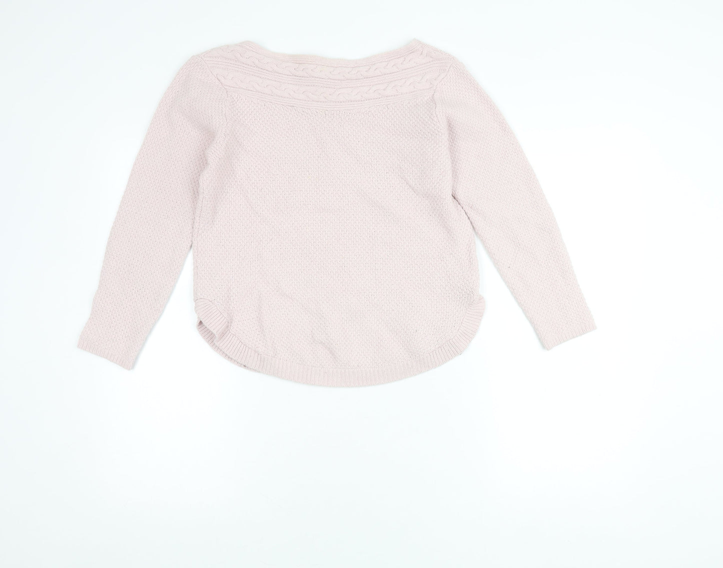 Monsoon Womens Pink Boat Neck Alpaca Blend Jumper Size S