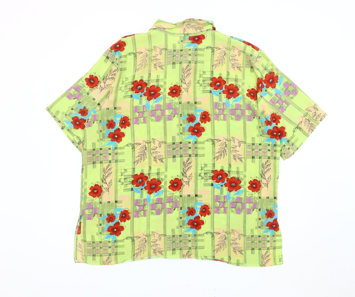 Michael Gold Women’s Multicoloured Floral Hawaiian Button-Up Shirt XL